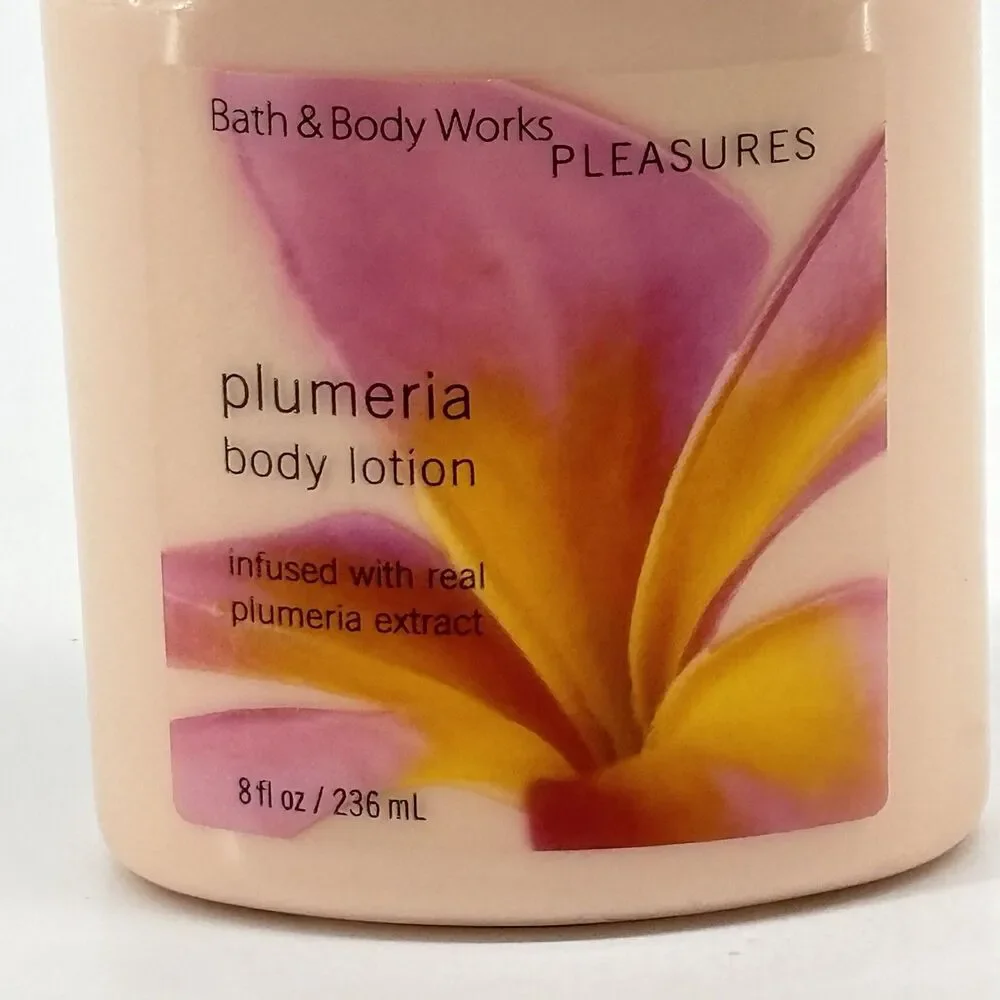 Bath & Body Works Pleasures PLUMERIA Retired Rare Body Lotion 8 oz NEW